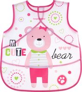 Canpol Babies Soft Washable Apron PUPPETS roze- 12 m+ Teddybear lichtroze