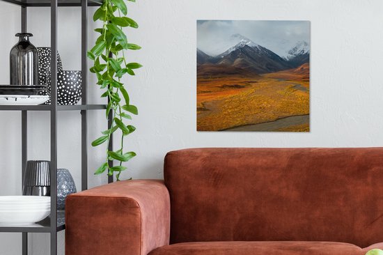 Peinture sur toile Toundra en automne - 50x50 cm - Art Décoration murale