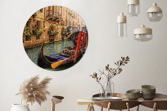 Autocollant de papier peint cercle mural Venetië ⌀ 120 cm / cercle de papier peint / cercle mural / cercle vivant - auto-adhésif et coupe ronde