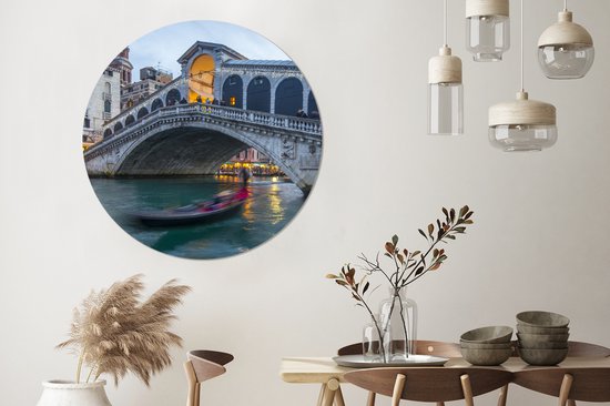 Rialto Bridge Wall Circle Sticker papier peint ⌀ 120 cm / cercle papier peint / cercle mural / cercle vivant - auto-adhésif et découpe ronde