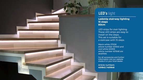 Kit d'éclairage d'escalier LED Proventa® avec détecteur de mouvement - 15 x  bande LED... | bol.com
