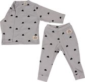 k&b  - Broekje - babykleding -  Maat 6/9 maanden - Grijs