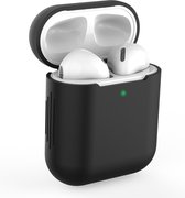 Apple AirPods 1/2 Hoesje in het Zwart - TCH - Siliconen - Case - Cover - Soft case