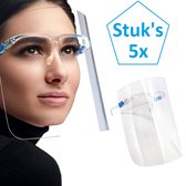 Gezichtsmasker - incl. beugel - anti-condens coating - 5 stuks