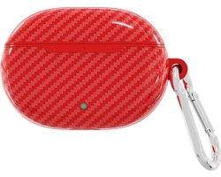 KELERINO. Plastic Hoesje Geschikt voor Beats by Dr. Dre Studio Buds Headset - Rood