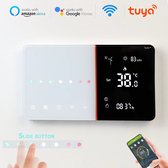 TechU™ Slimme Thermostaat Ease – Wit – Alleen voor Elektrische Vloerverwarming – App & Wifi – Google Home & Alexa – Persoonlijk programma instelbaar