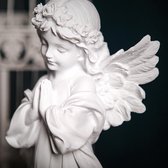 BaykaDecor - Engel Beeld - Meisjes - Woondecoratie - Kerst Cadeau - Decoratieve Amuletten - Angel voor Slaapkamer - Wit - 30 cm