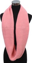 Gebreide Dames colsjaal lang - Roze - sjaal 55x30 cm