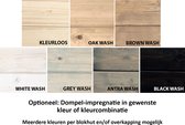 Blokhut met overkapping plat dak 250 x 200 + 250cm