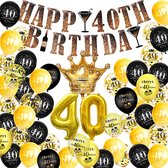 40 jaar Verjaardag versiering - 52-delige set - themafeest - Confetti niet inbegrepen - 40 jaar verjaardag - 40 jaar slingers - 40 jaar ballonnen - feestversiering - 40 jaar verjaardag man / vrouw - 40 jaar versiering - 40 jaar feestpakket
