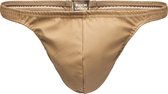 Modus Vivendi - Leather Legacy String Camel - Maat S - Heren String - Mannen Ondergoed - Nep leer