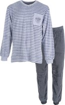 Outfitter heren pyjama velours | MAAT L | Outdoor | lichtgrijs