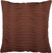 Hoyz | Pleated Cappuccino Kussen | 45 X 45 | Sierkussen Voor Woonkamer Of Slaapkamer