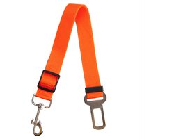 Hondengordel voor Auto – Verstelbare gordel – Hondenriem – Veiligheid voor de hond – poezen gordel – Huisdier gordel – 45-72cm - Oranje