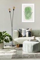 Canvas Experts schilderij opgepsannen op 38mm frame met Exclusief modern Groene plant desgin model A maat 60x90CM Wanddecoratie | Poster | Wall art | canvas doek |muur decoratie |