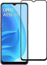 Screen Protector - Tempered Glass - Oppo A53s - Zwart