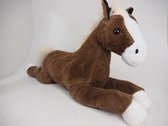 Paard liggend pluche knuffel 80 cm