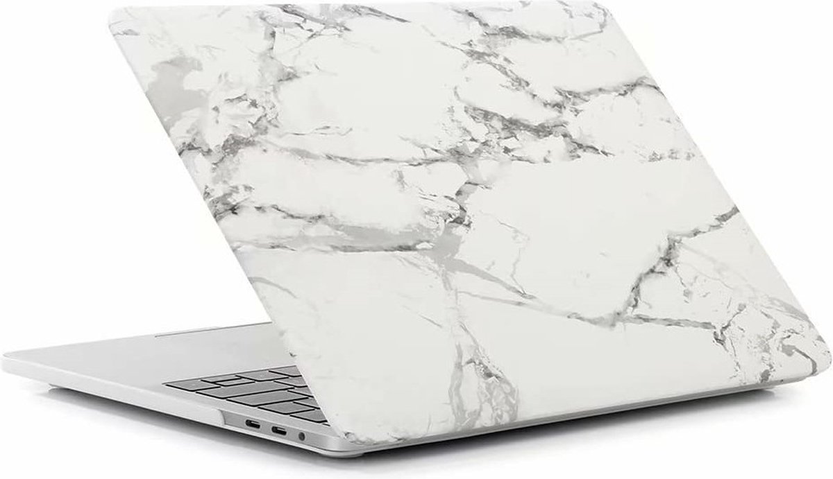 MacBook Air 13 Inch Hardcase Shock Proof Hoes Hardcover Case A1369 Cover - Marble White/Gray