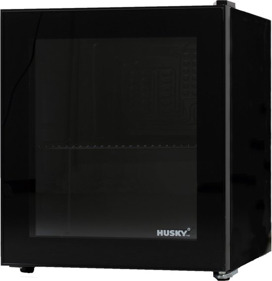 Husky KK50-BKCNS-BK-HU - Mini Koelkast - Met Glazen Deur - Minibar - Zeer stil 39db - 48 Liter - Zwart van Husky — afbeelding 5