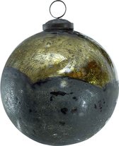 PTMD Indy Kerstbal Antiek - H12 x Ø12 cm - Glas - Groen