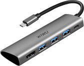 WiWU USB-C Hub - 5 in 1 - Universeel - HDMI, USB-C, 3x USB 3.0