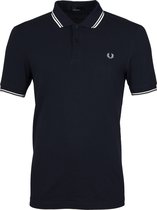 Fred Perry - Polo Navy White - Slim-fit - Heren Poloshirt Maat XL