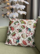 Housse de coussin b noël 45x45 noël écru