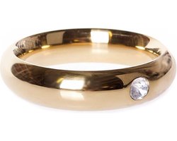 Gouden Donut Cockring met Kristal 8 mm Ø 45 mm
