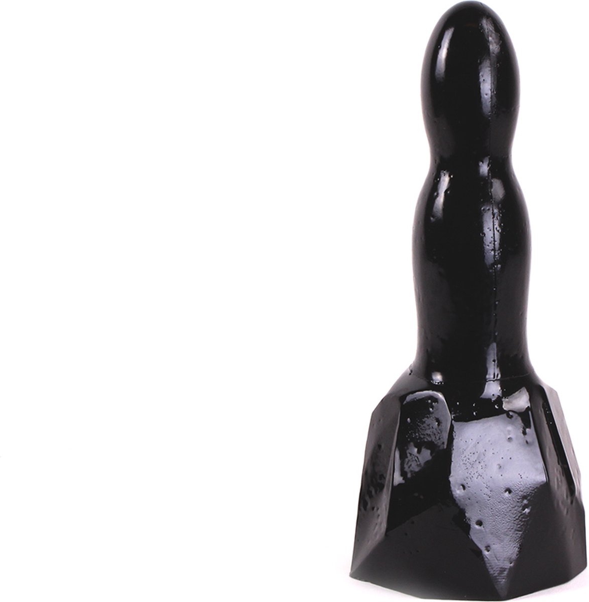 Goedkoopste Dark Crystal - Anaal Dildo met extra zware voet - 3.6 x 17 cm - No. 59 - Zwart