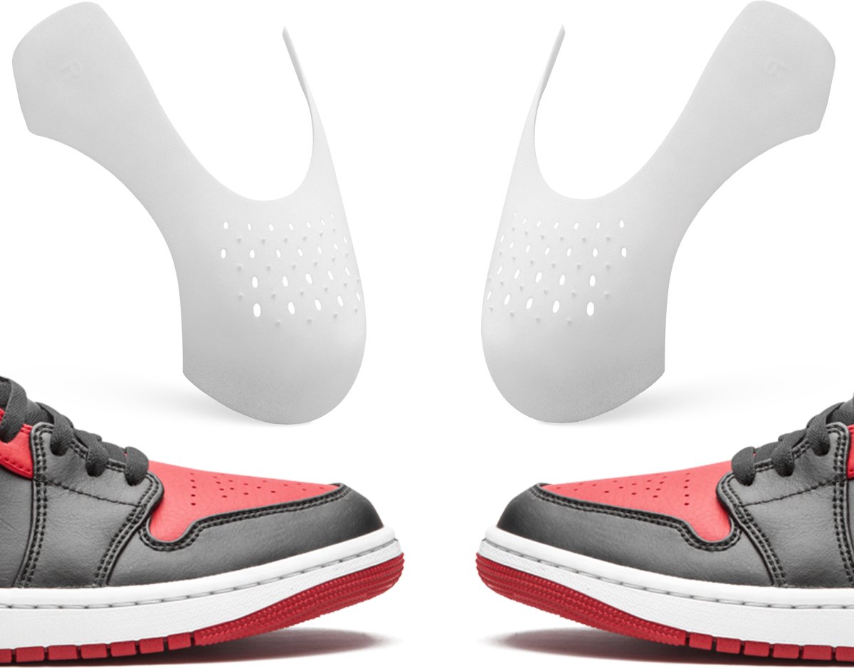 JUST23 Sneaker Crease Protector – Anti Crease – Wit – Maat 41-45 (L) – Sneaker Shield – Anti Kreuk – Alle Schoenen zoals Jordan 1 & Air Force 1 - JUST23