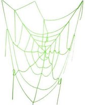 Halloween - Groene spinnenweb decoratie 100 cm - Horror/Halloween thema versiering