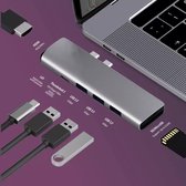 Tecnova USB-C naar 1x HDMI  - 3x USB 1x  1x USB-C en 2x SD kaarten 7 in 1 USB-C Hub