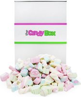 Snoep spekjes mix pakket & Snoepgoed doos - The Candy Box - Chubby Bunny - 300 gram Uitdeel en verjaardag spekken cadeau doos voor vrouwen, mannen en kinderen met: party marshmallow spekjes