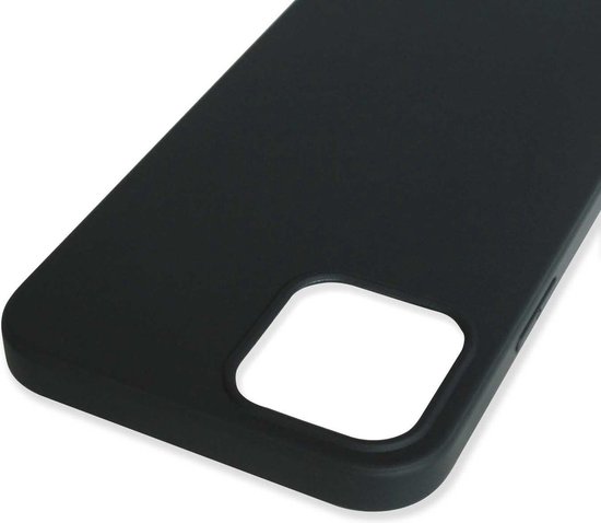 Coque iPhone 13 - Protecteur d'écran iPhone 13 - Siliconen - Coque iPhone 13 Zwart + Tempered Glass