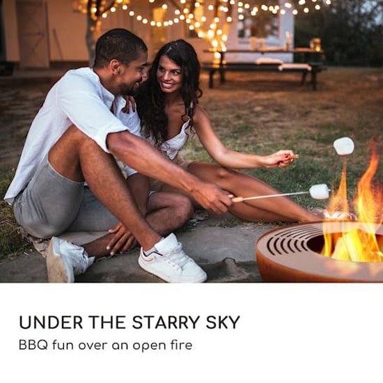 Barbecue Whitefire 102 cm Cortenstaal | Vuurschaal BBQ - Kookwinkel Kitchen&More