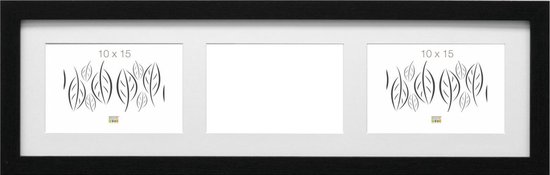 Deknudt Frames fotolijst S66KC3 - zwart - 3 foto's 10x15 cm