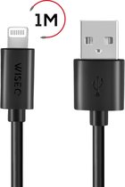 Câble USB Lightning WISEQ - Câble iPhone 1 mètre - Zwart
