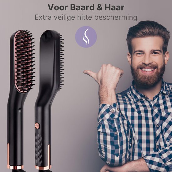 Brosse à cheveux électrique 3 en 1 - Brosse à barbe - Lisseur - Soins  capillaires de... | bol.com