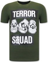 T-shirt Heren met Opdruk - Beagle Boys Squad - Groen