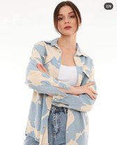 Overhemdblouse voor vrouwen Herfst Elegante Ruches Vrouwen Shirt Blouses Casual V Hals Lange Mouw Losse Vrouwelijke Tuniek Wit Shirt Voor Vrouwen