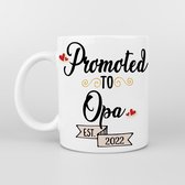 Mok Promoted to Opa - Beker - Kraamcadeau - Cadeau voor Opa - Gratis Inpak Service (Jaar 2025)