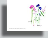 Flowerpainting by Albertien - Handgeschilderde kaarten - Zomertuin - dubbel