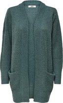 Jacqueline de Yong Vest Jdymiggy Megan L/s Cardigan Knt Noo 15211483 North Atlantic/w. Blacp Ply Dames Maat - S