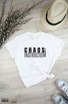 Dames T-Shirt - Chaos - Wit Maat XL