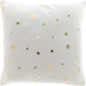 Unique Living | Kussen Xmas Jingle ivory 45x45 little stars | Kussen woonkamer of slaapkamer