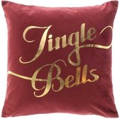 Unique Living | Kussen Xmas Jingle tawny port 45x45cm bells | Kussen woonkamer of slaapkamer