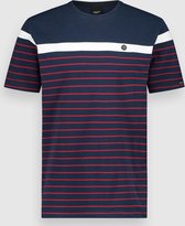 Twinlife T-shirt Tee Crew Stripe Pique Tw11511 Maritime Blue 564 Mannen Maat - XL
