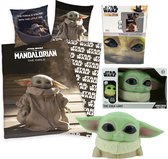 Star Wars The Mandalorian Dekbedovertrek- 140x200cm- katoen- 1persoons- dubbelzijdig design- Baby Yoda- incl. Star Wars The Mandalorian Baby Yoda - Lamp