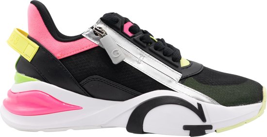 Guess Bailia/Active Dames Sneakers - Multi Zwart - Maat 38 | bol.com