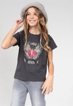 DEELUXE Vintage T-shirt van biologisch katoenHEART Old Black